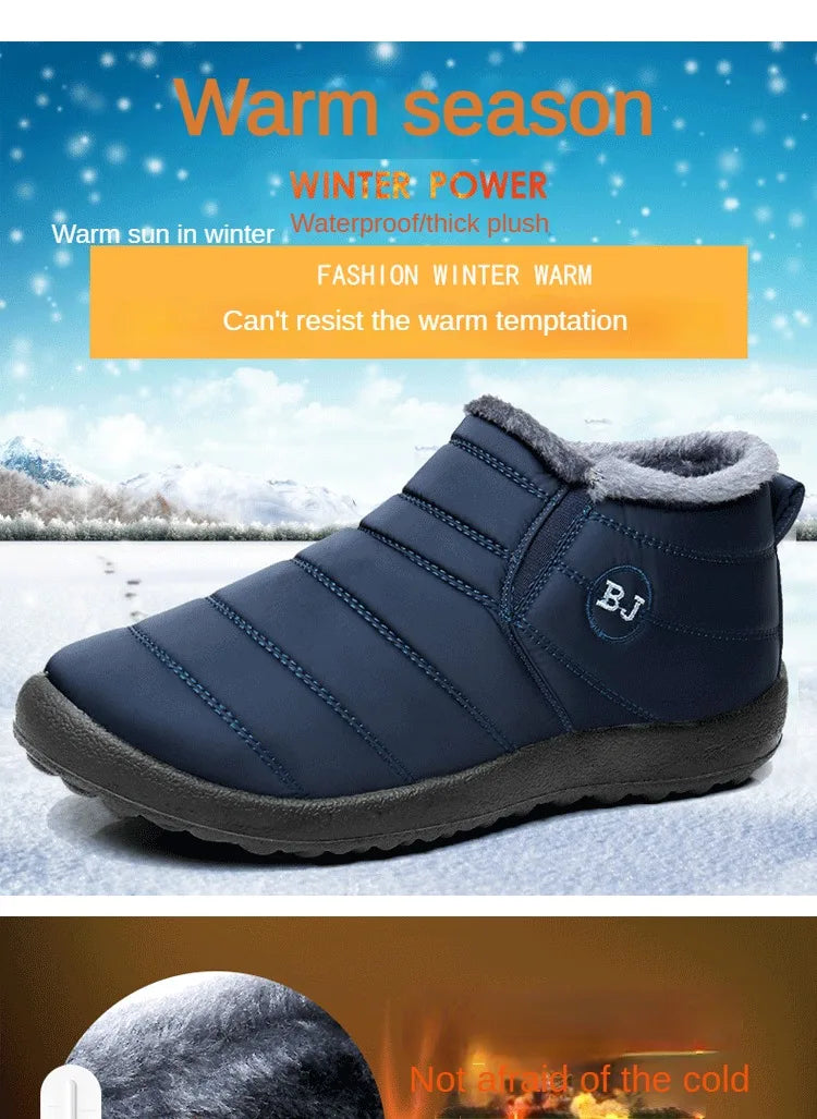 Boots Men Snow Outdoor Mens Shoes Men's Winter Boots Hiking Ankle Boots Waterproof Men Shoes Work Shoes Footwear
