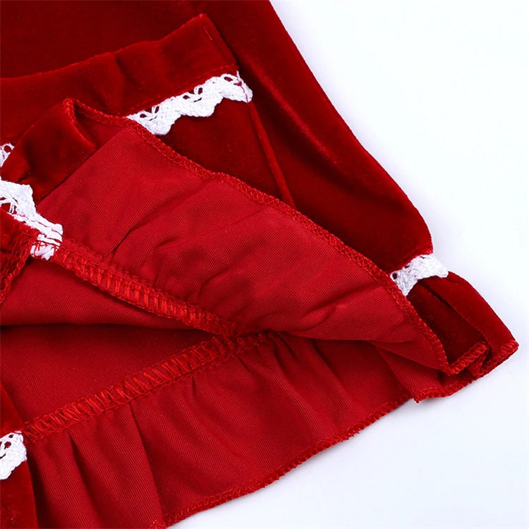 Christmas Baby Boy Girl Red Pajamas Sets For New Year Velvet Kids Family Match Pyjamas Bathrobe Outfits Children Pjs Homewear