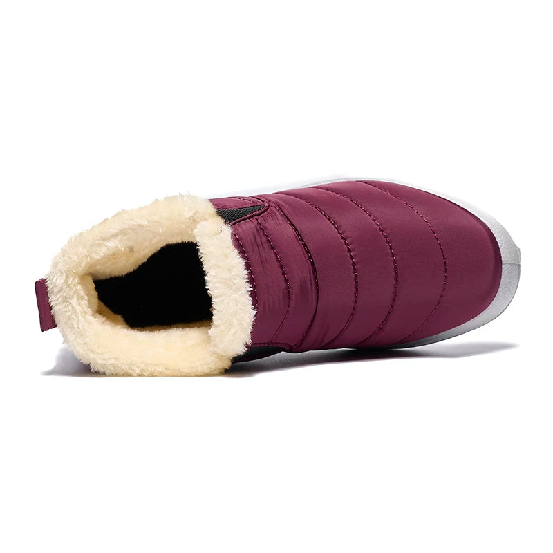 Classic Winter Men's Boots Ankle Boots WaterProof  Warm Plush Round Toe Thick-soled Outdoor Casual Anti slip