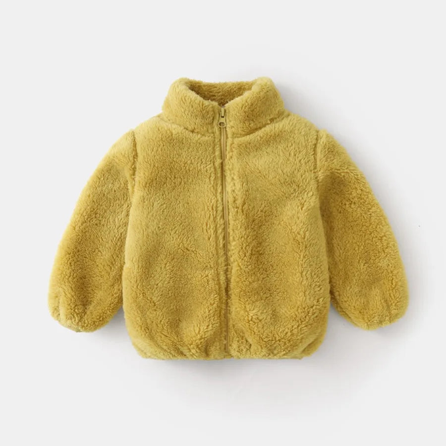 1pcs Boys Girls Autumn Coat Children Winter Thermal Fleece Jacket Kids Coats Double Sided Velvet Outerwear Baby Warm Clothes