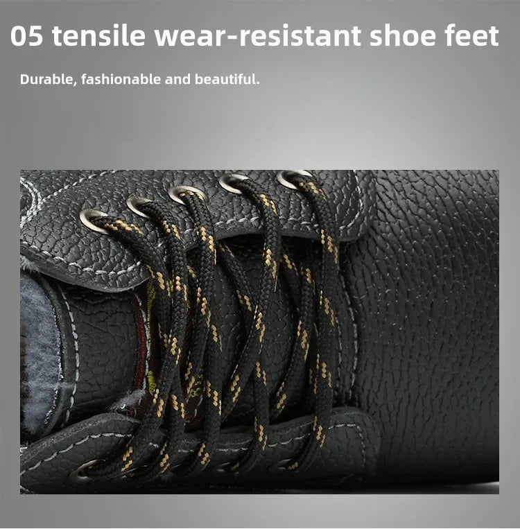 Botas de seguridad para hombre, indestructibles, con puntera de acero, impermeables, resistentes al desgaste y a los impactos.