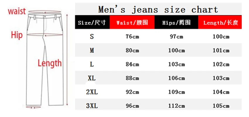 Man Pants Washing Zipper Stretch Jeans Classic Casual Slim Fit Trousers Male Plus Size Denim Pencil Pants Skinny Jeans for Men