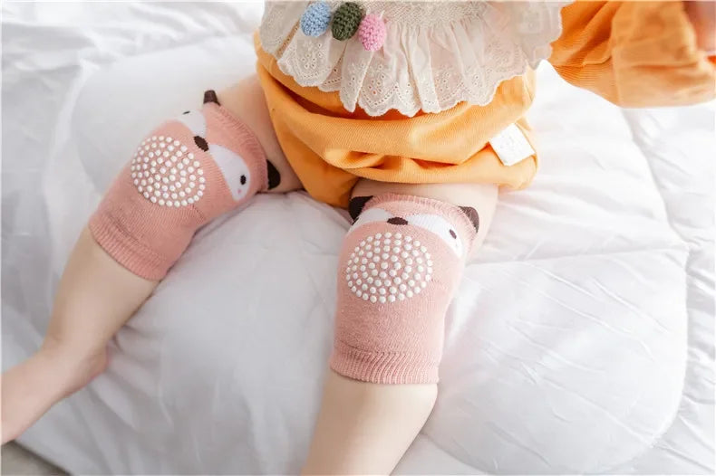 0-3 Years Cotton  Baby Knee Pad Girls Boys Anti-slip Knee Pads Newborn Protector Crawling Elbow Cushion Kid Leging Kneecaps