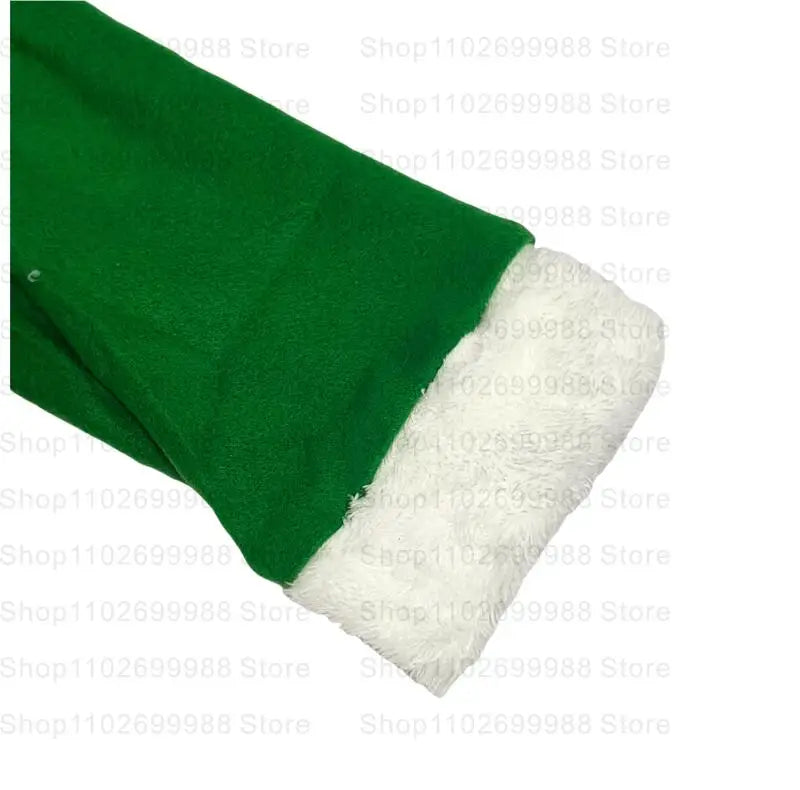 2025 Christmas Boys Cute Green Elf Costume New Year Family Party Festival Fancy Santa Claus Cosplay Outfit Set for Men Women