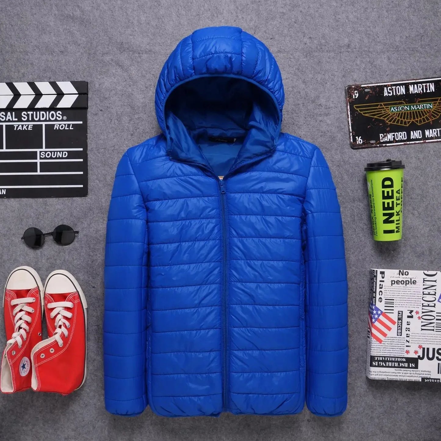 Autumn/Winter Men's Cotton Coat Plus Size Cropped Lightweight Cotton-Padded Workwear Thickened Mid-Youth Padded Jacket Winter Ja