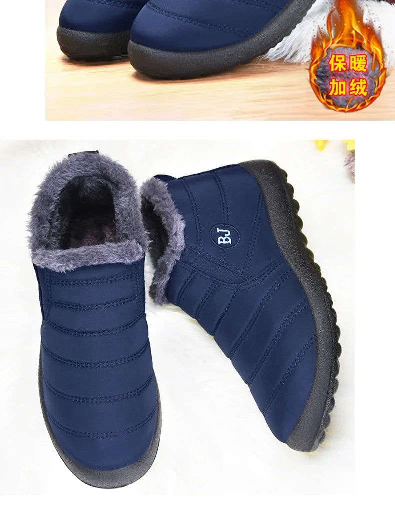 Women Boots Slip On Winter Boots Trend  Winter Shoes For Women Booties Short Waterproof Snow Fur Boots Ankle Bota Feminina 2024