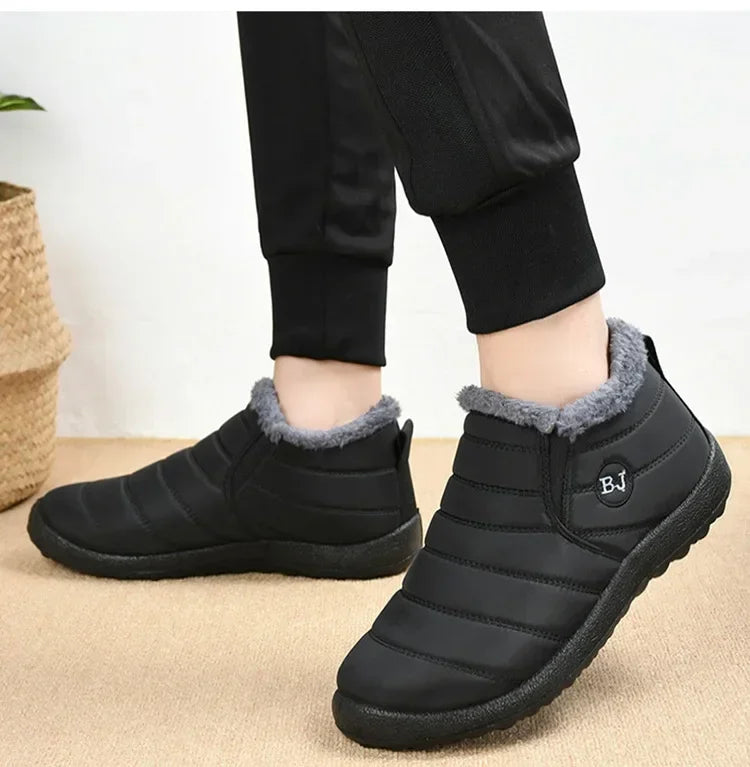 Waterproof Winter Boots for Women New Plush Snow Boots Women Ankle Boots Warm Black Couple Cotton Couples Platform Shoes