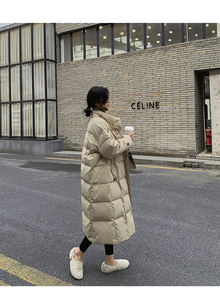 Thick Cotton-padded Jacket Winter Loose Stand Collar Women Coat Cotton Padded Jackets Warm Parka Women Casual Big Pocket Outwear