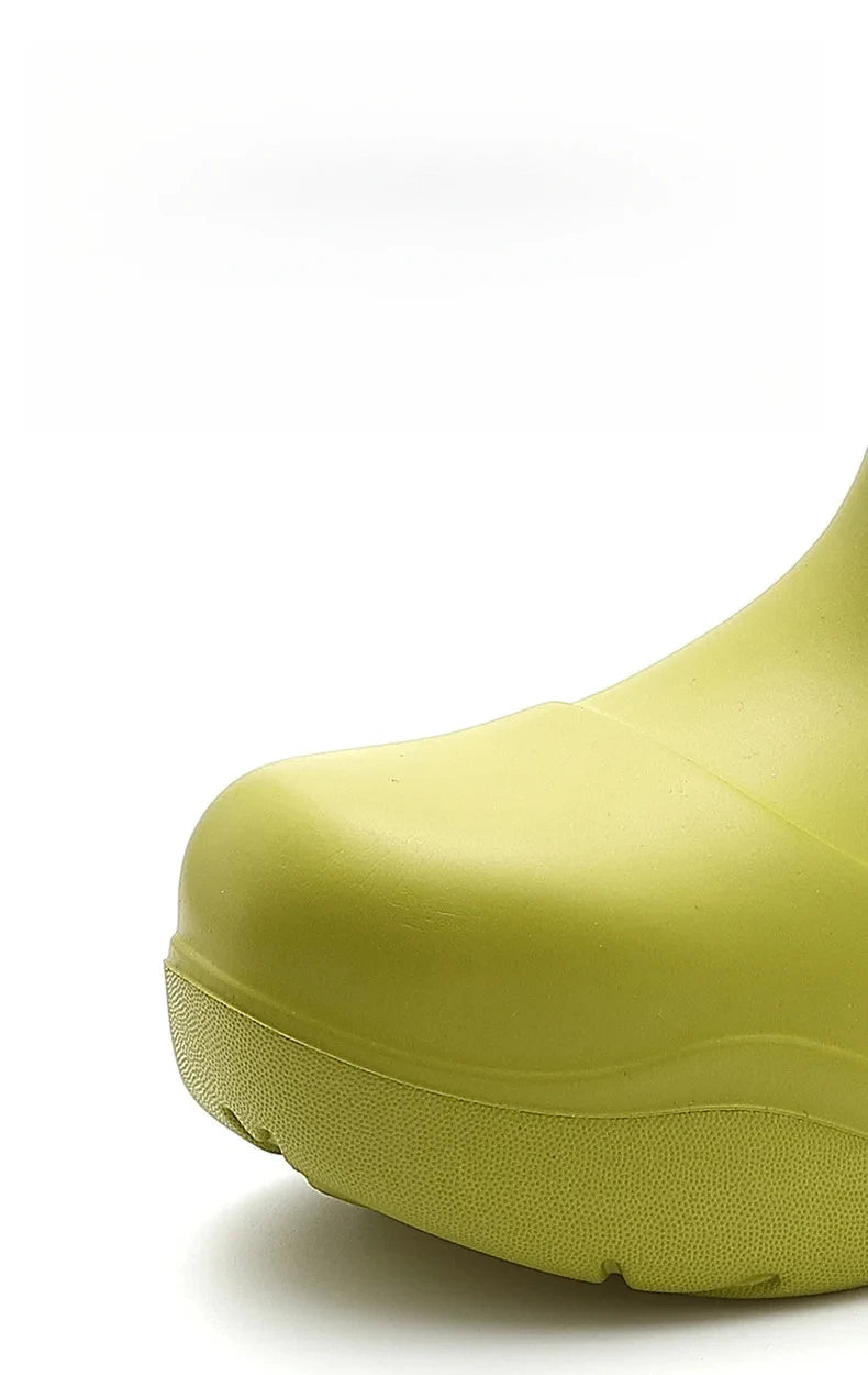 New Rubber Ladies Non-slip Waterproof Ankle Rainboots Shoes Thick Bottom Short Boot Galoshes Pink Women Rain Boots