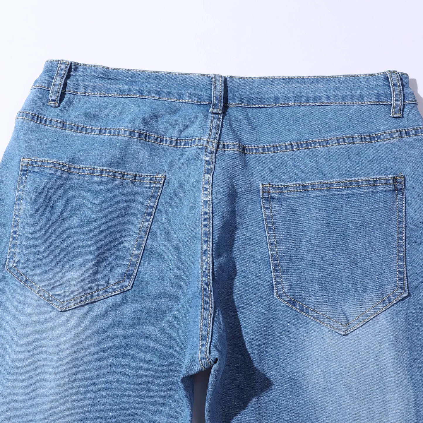 Punk Plus Size Pants Men Skinny Ripped Hole Patchwork Jeans Slim Pencil Denim Hip Pop Trousers Autumn Winter Streetwear Men's