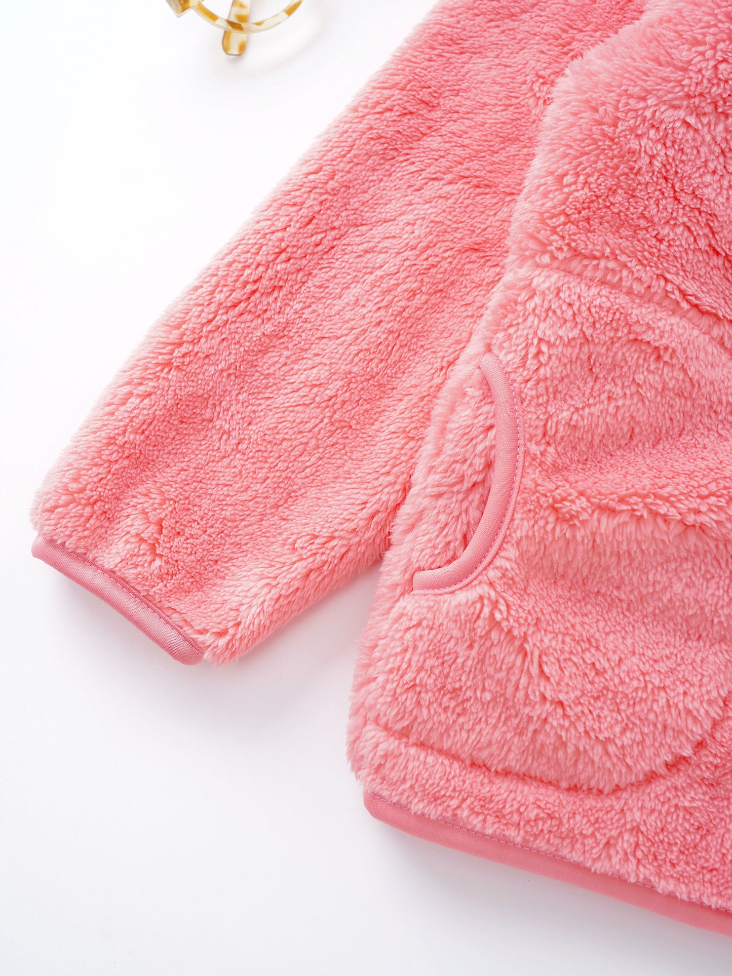 2022 Autumn Winter Girls Boys Casual Soft Warm Long Sleeve Coat Baby Kids Children Fleece Jacket Plush Zipper Closure Outerwear
