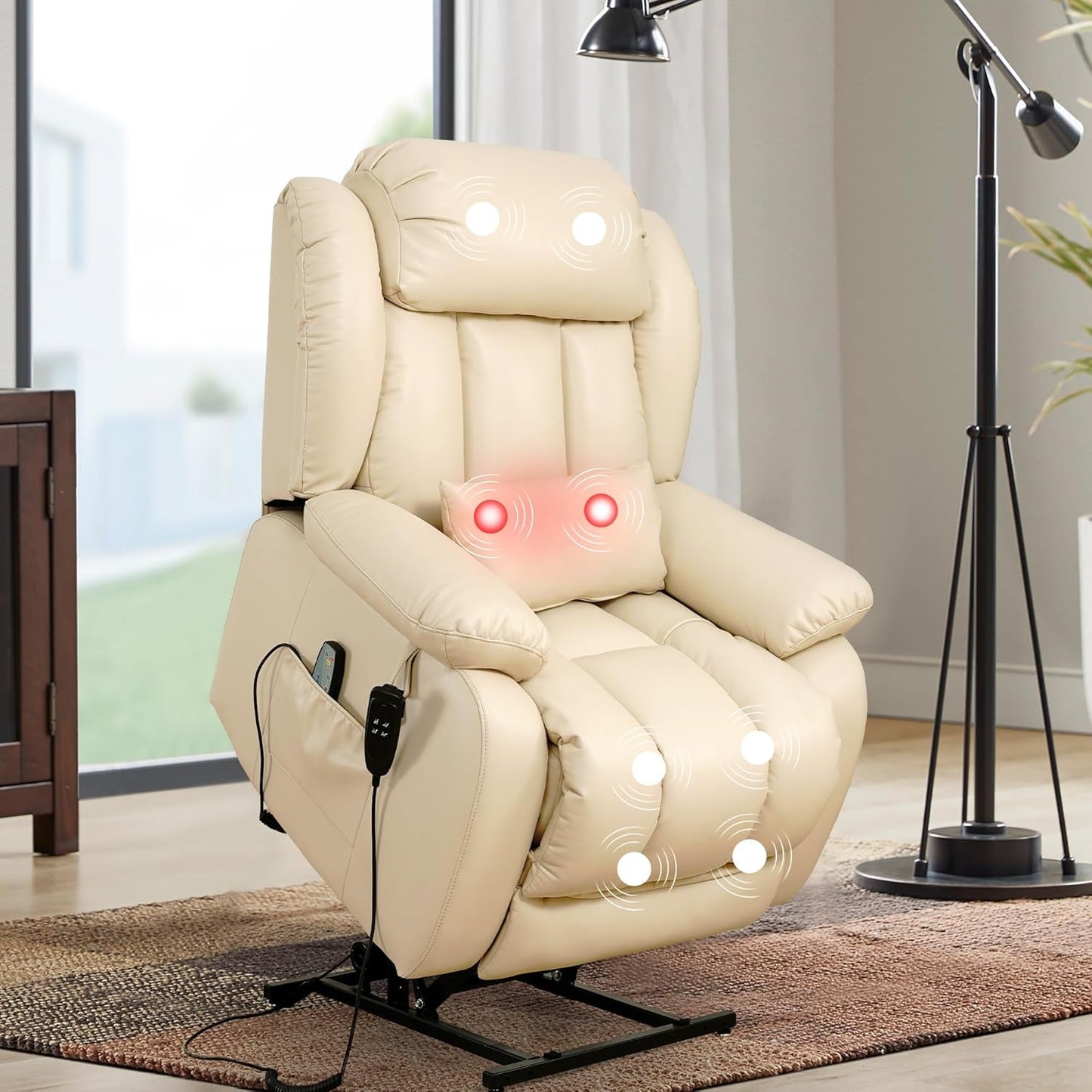 Large Reclining Lift Chair With Dual Motor Massage