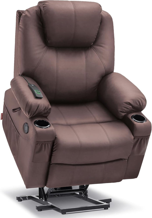 Electric Power Lift Recliner Chair Brown With Massage