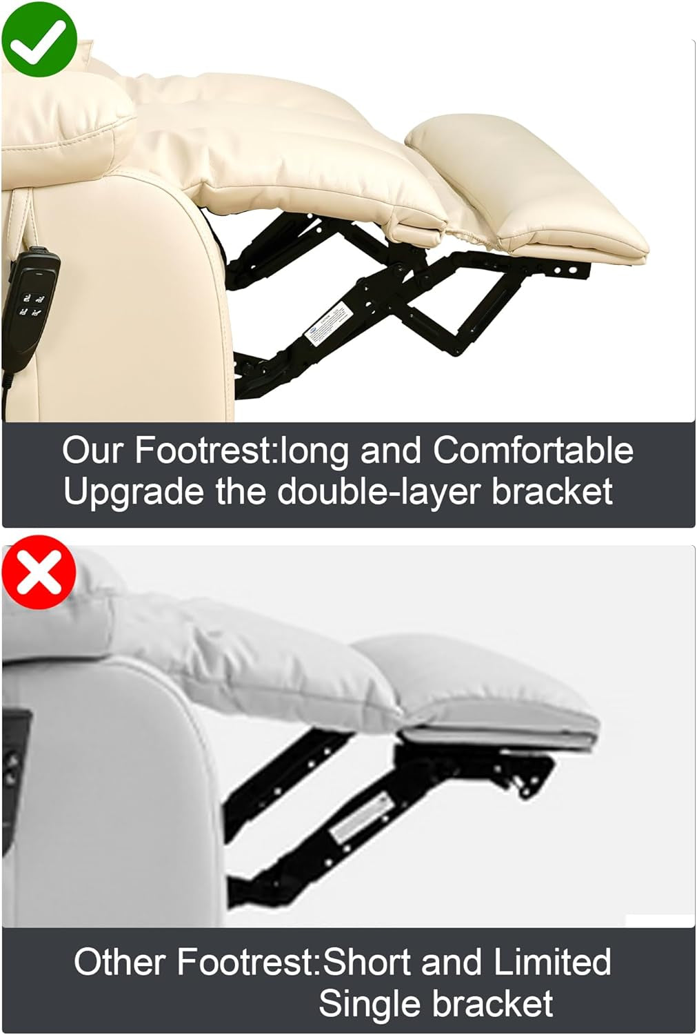 Large Reclining Lift Chair With Dual Motor Massage